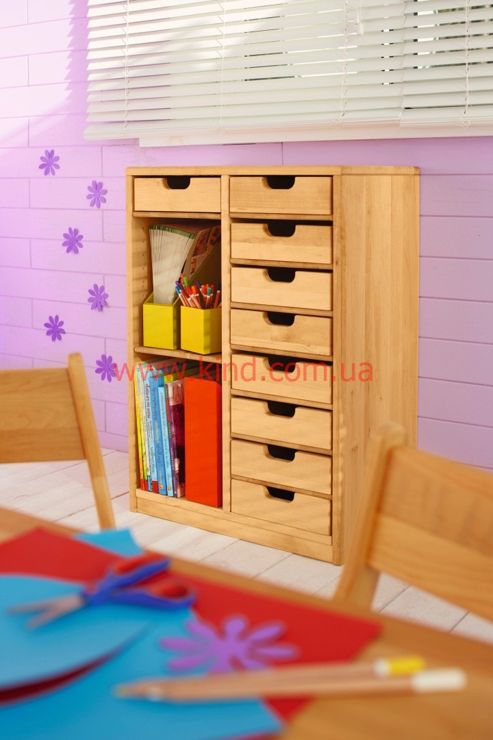 Деревянный органайзер в детской комнате - Вариант 1